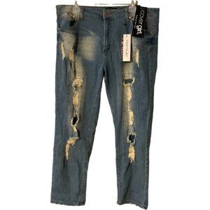 COVER GIRL Women's Distressed Torn size 20w slim-fit collection by V.I.P.